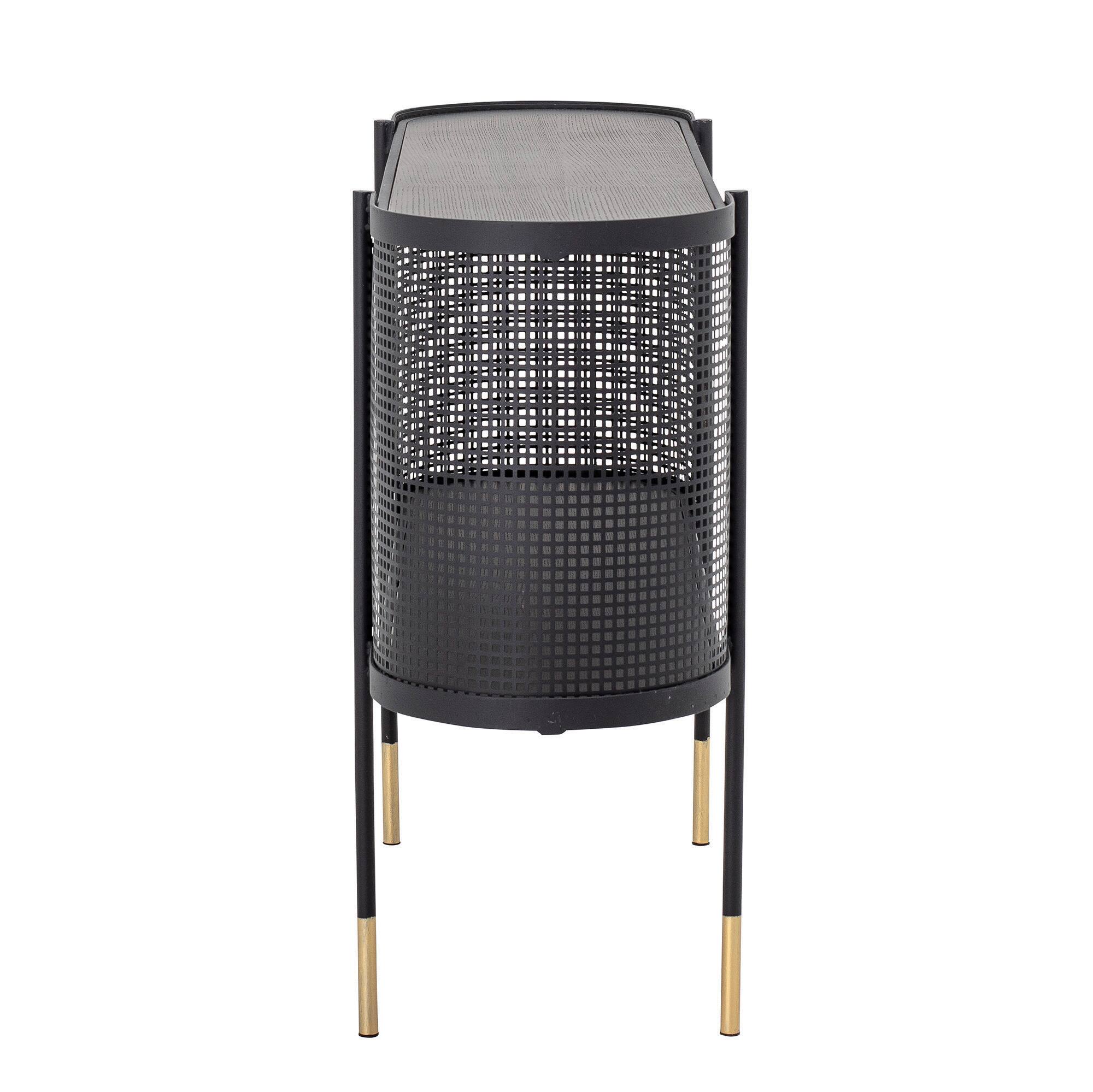 Hello Honey® Metal Console Table with Shelf & Brass Finish Legs